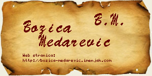 Božica Medarević vizit kartica